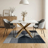 Modern Geometric Black White No. 13 Area Rug
