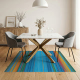 Geometric Modern Multi-color and Patterns Vibrant Multi-Color Stripe Area Rug