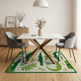 Playful Green Playful Green Crocodile Kids Area Rug