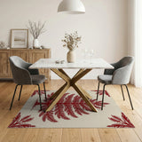 Stylized Red Fir Tree Area Rug
