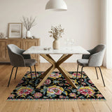 Multi-color and Patterns Vibrant Multi-Color Floral Persian Area Rug