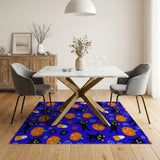 Cute Black Cats Pumpkins Halloween Area Rug