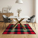 Red Green Buffalo Plaid Area Rug