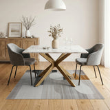 Grey Modern Grey Geometric Abstract Area Rug