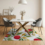 Multi-color and Patterns Red Apple Fruit Pattern Area Rug