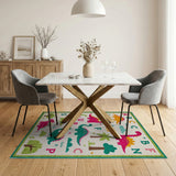 Dinosaur ABC Alphabet Kids Area Rug