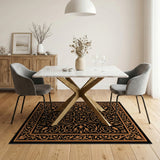 Traditional Persian Ornate Orange Floral Persian Area Rug