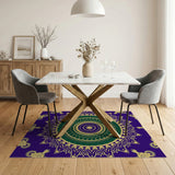 Multi-color and Patterns Intricate Purple Mandala Area Rug