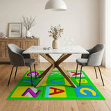 Multi-color and Patterns Vibrant ABC Alphabet Kids Learning Rug