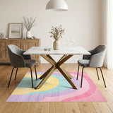 Pastel Rainbow Arch Area Rug