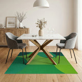 Green Vibrant Green Overlapping Circles Area Rug