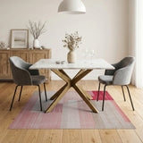Red Pink Geometric Abstract Area Rug