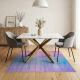 Ombre Pink-Purple-Teal Abstract Area Rug