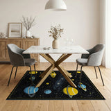 Pixel Space Galaxy Area Rug