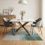 Abstract Green Streak Area Rug