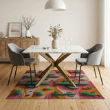 Vibrant Cactus Garden Multi-Color Area Rug