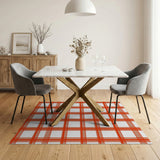 Red Bold Red Checkered Plaid Area Rug
