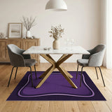 Purple Abstract Area Rug