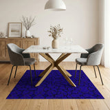 Purple Geometric Hexagon Mosaic Rug
