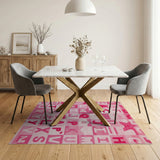 Pink Alphabet ABC Kids Play Rug