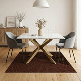 Golden Spider Web Area Rug
