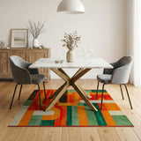 Geometric Modern Multi-color and Patterns Bold Geometric Multi-Color Area Rug