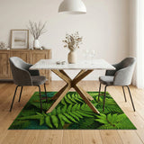Lush Green Fern Grove Area Rug