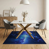 Swirling Nebula Blue Area Rug