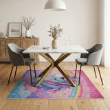 Sparkling Unicorn Rainbow Kids Area Rug