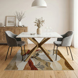 Majestic Stag Moonlit Mountain Landscape Rug