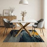 Misty Forest Sunset Wildlife Area Rug