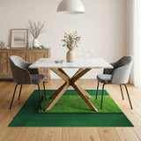 Lush Two-Tone Green Shag Area Rug