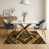 Tribal Pyramid Geometric Area Rug