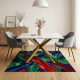 Explosive Multi-Color Paint Splash Abstract Rug