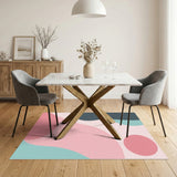 Abstract Area Wave Pink Abstract Wave Area Rug