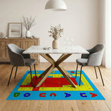 Colorful Periodic Table Kids Area Rug