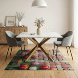 Vibrant Tulip Basket Weave Area Rug