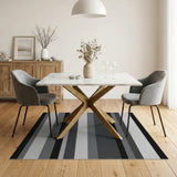 Striped Black and White Bold Black White Striped Area Rug