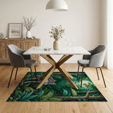 Moonlit Forest Wolf Area Rug