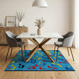 Playful Music Notes Area Rug