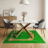 Baseball Field Green Area Rug