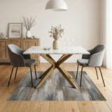 Grey Distressed Abstract Area Rug