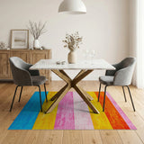 Vibrant Multi-color and Patterns Vibrant Multi-Color Horizontal Stripe Area Rug