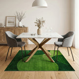 Vibrant Green Abstract Wave Area Rug