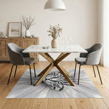 Black White Cat Burst Area Rug