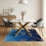 Rainbow Airplane Trails Abstract Area Rug