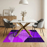 Vivid Purple Abstract Area Rug