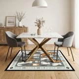 Grey Fox and Owl Kids Area Rug