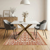 Red Heritage Tribal Red Area Rug