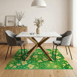 Yellow Flowers Lush Green Area Rug